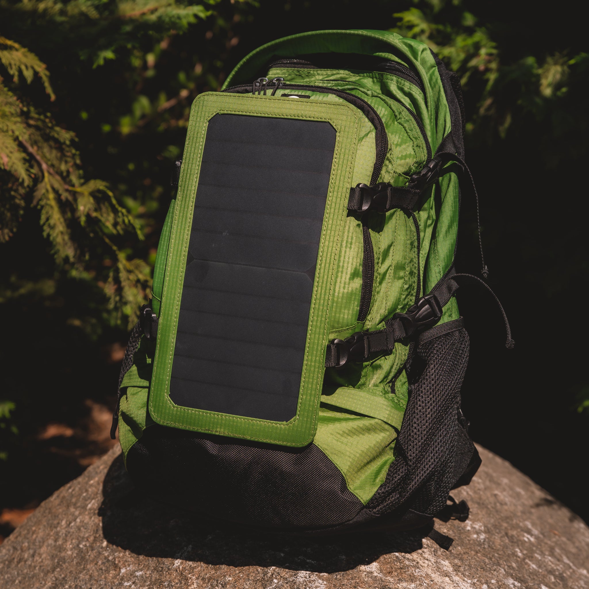 Solar powered camera backpack retailer new dark green